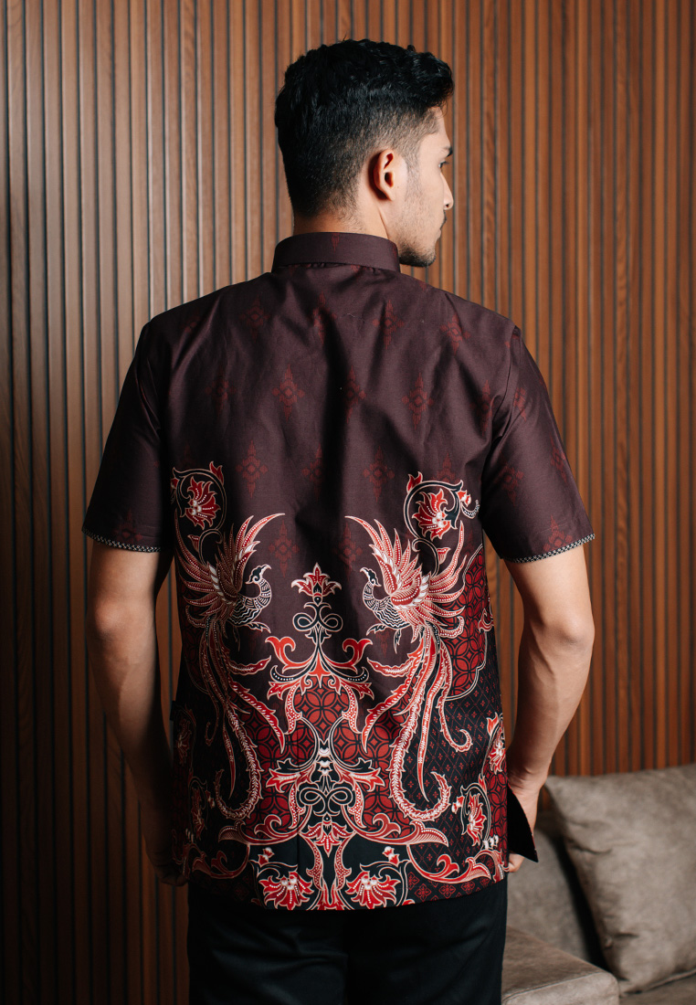 Hadinata Embroidery Batik Kemeja Pendek Birendra Bintari-1